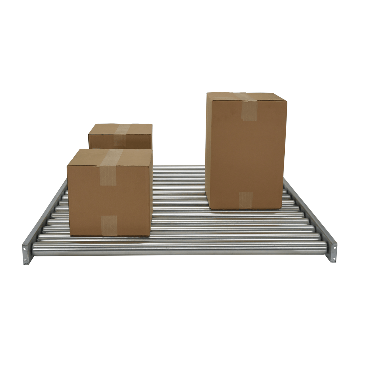 Vestil Steel Gravity Roller Conveyor 52 In. x 60 In. 5000 Capacity Silver CONV-52-5-2-3L-Z