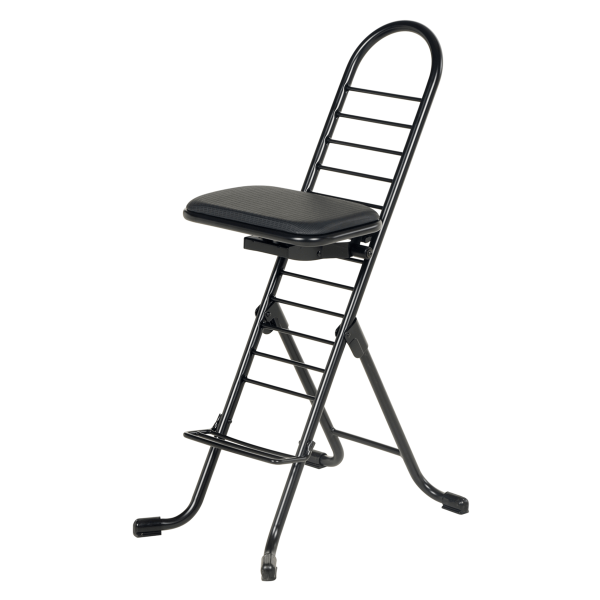Vestil Steel Height Ergonomic Worker Chairs 13 In. to 34 In. 220 Lb. Capacity Black CPRO-600