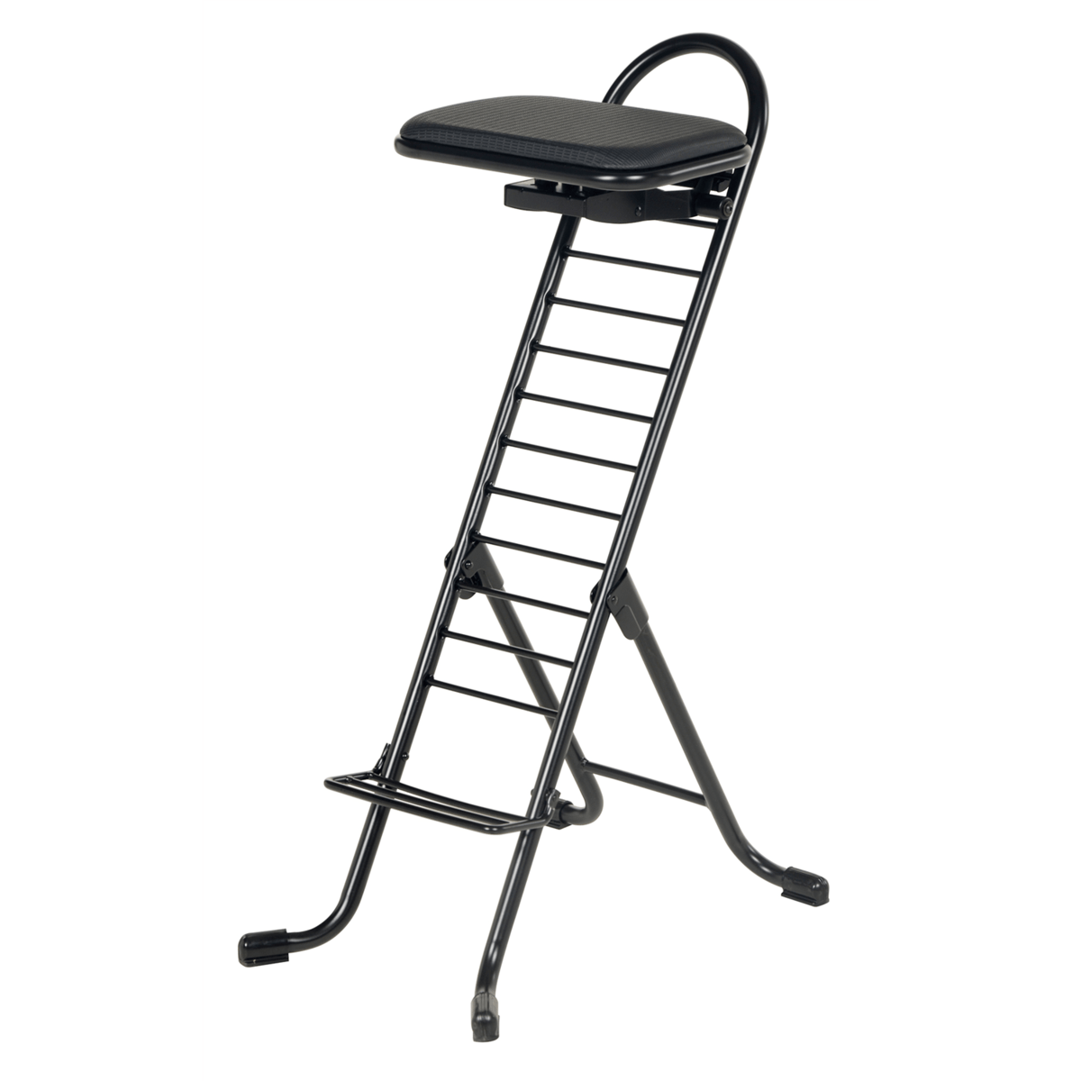 Vestil Steel Height Ergonomic Worker Chairs 13 In. to 34 In. 220 Lb. Capacity Black CPRO-600