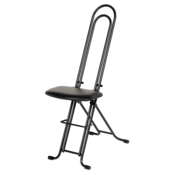 Vestil Steel Height Ergonomic Worker Chairs 18.5 In. to 35 In. 220 Lb. Capacity Black CPRO-800LP