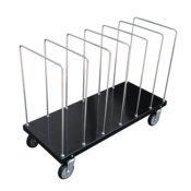 Vestil Steel Portable Carton Cart with Dividers 44 In. x 18 In. x 30 In. 400 Lb. Black CTPT-1844-CK