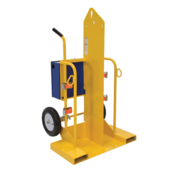 Vestil Steel Welding Cylinder Torch Cart 34-9/16 In.x40-1/4 In.x66-3/8 In. 500 lb. Yellow CYL-2