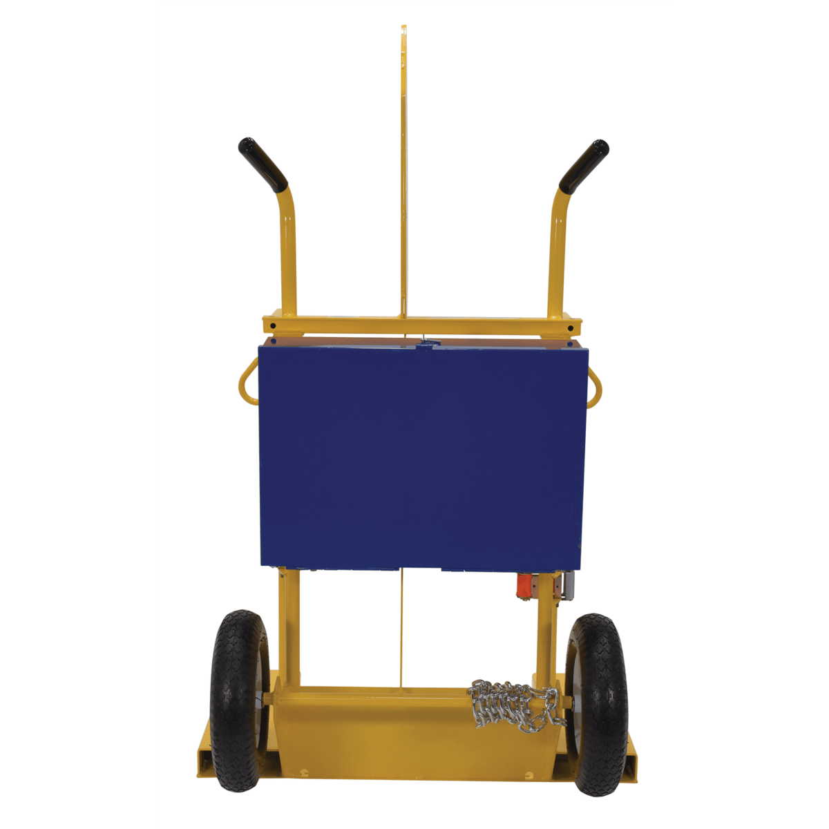 Vestil Steel Welding Cylinder Torch Cart 34-9/16 In.x40-1/4 In.x66-3/8 In. 500 lb. Yellow CYL-2