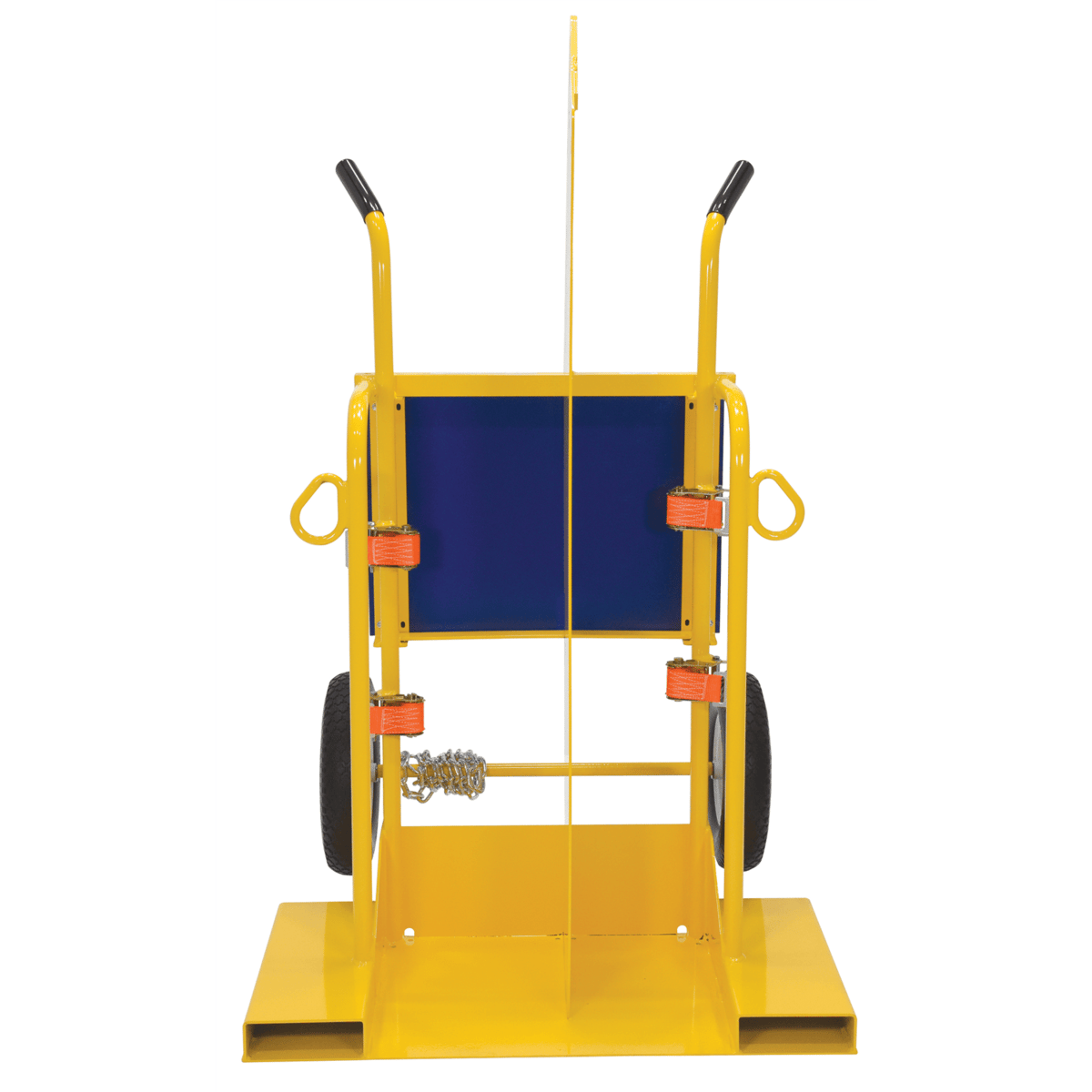 Vestil Steel Welding Cylinder TorchCart w/FoamFilledWheels 34-3/8Inx40-1/4Inx66-3/8In 500Lb CYL-2-FF