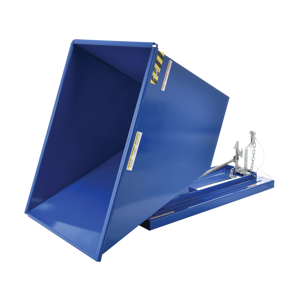 Vestil Steel Heavy Duty Self Dumping Hopper 1 Cubic Yard 6000 Lb. Capacity Blue D-100-HD