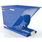 Vestil Steel Heavy Duty Self Dumping Hopper 1 Cubic Yard 6000 Lb. Capacity Blue D-100-HD
