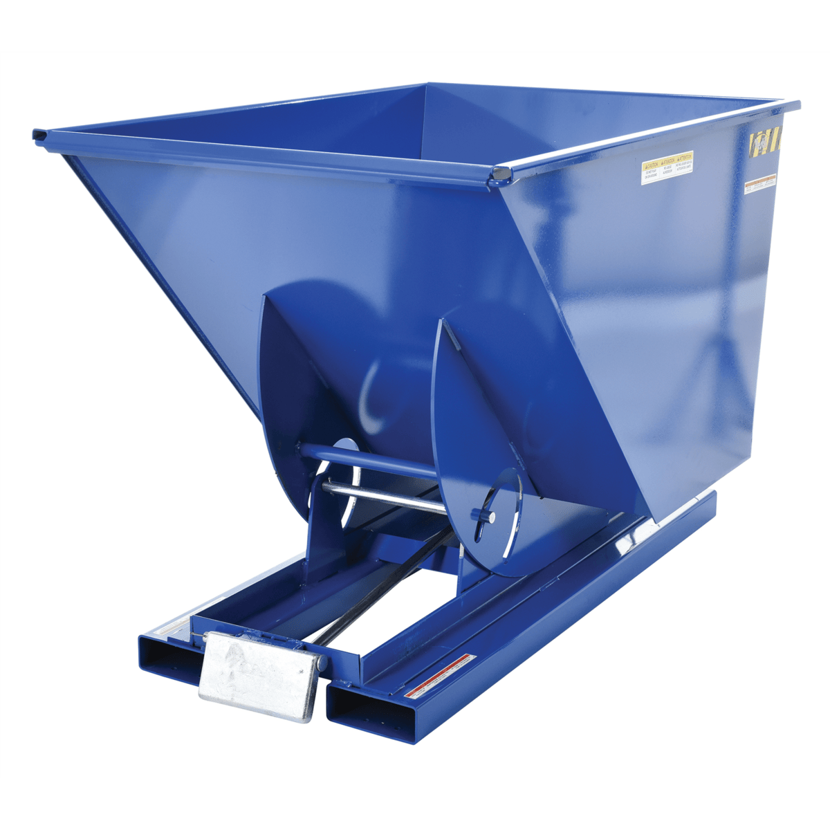 Vestil Steel Heavy Duty Self Dumping Hopper 1 Cubic Yard 6000 Lb. Capacity Blue D-100-HD