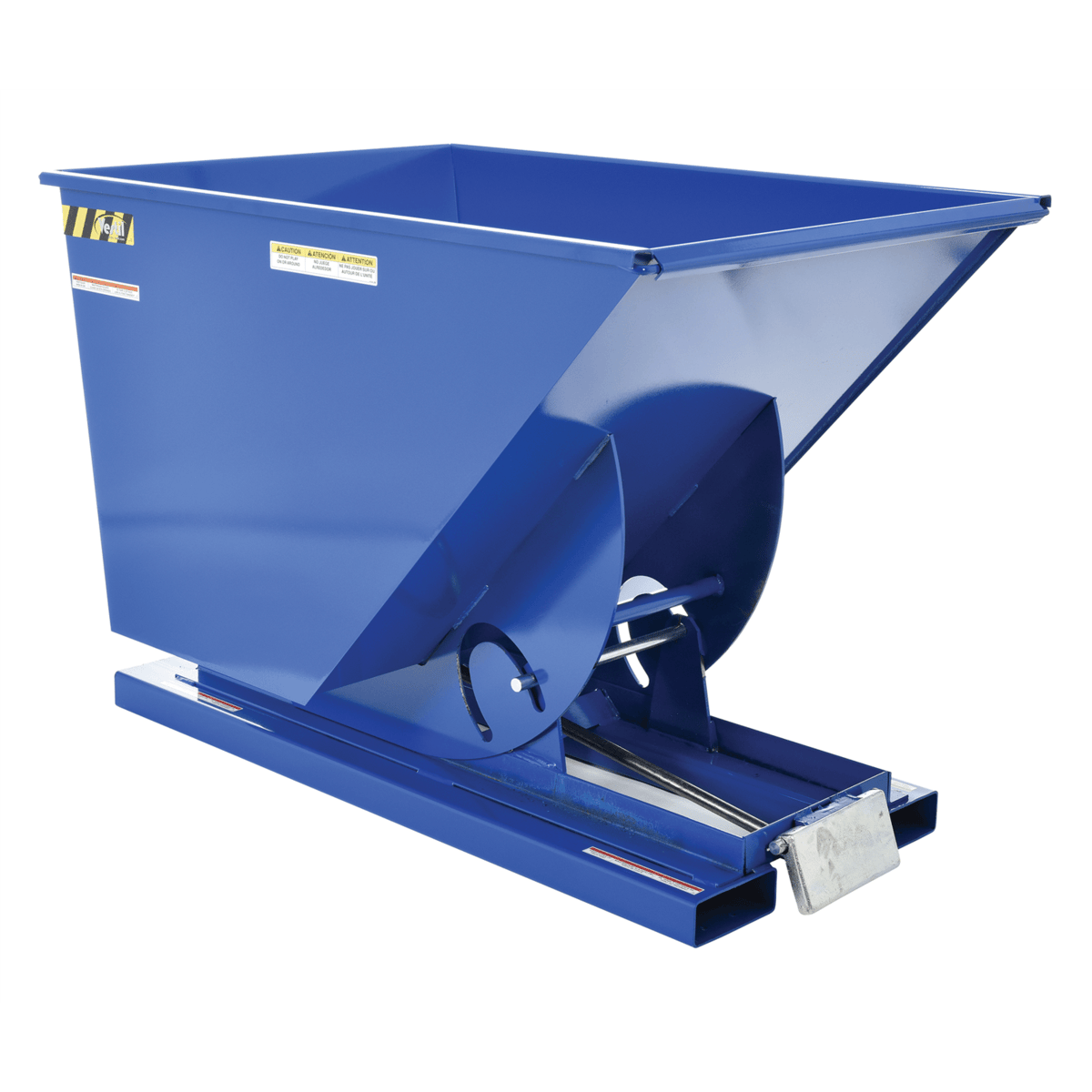 Vestil Steel Heavy Duty Self Dumping Hopper 1 Cubic Yard 6000 Lb. Capacity Blue D-100-HD
