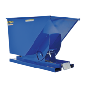 Vestil Steel Light Duty Self Dumping Hopper 1 Cubic Yard 2000 Lb. Capacity Blue D-100-LD