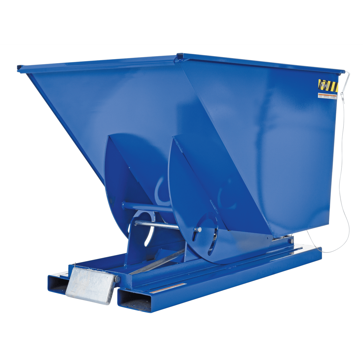 Vestil Steel Light Duty Self Dumping Hopper 1 Cubic Yard 2000 Lb. Capacity Blue D-100-LD