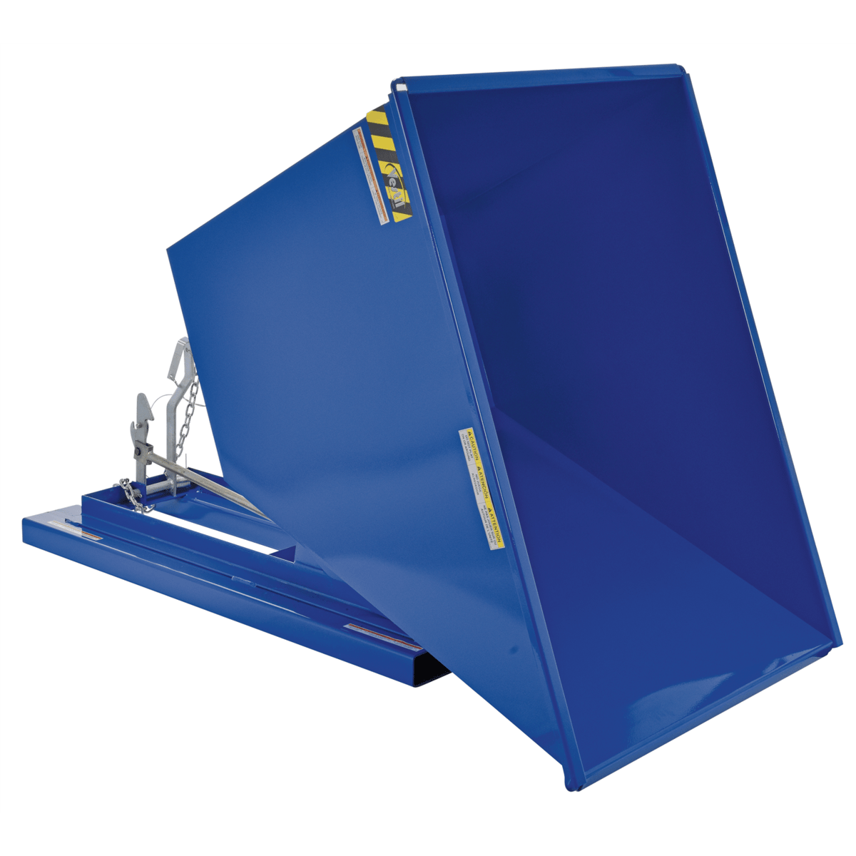 Vestil Steel Light Duty Self Dumping Hopper 1 Cubic Yard 2000 Lb. Capacity Blue D-100-LD