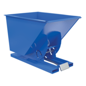 Vestil Steel Medium Duty Self Dumping Hopper 1 Cubic Yard 4000 Lb. Capacity Blue D-100-MD
