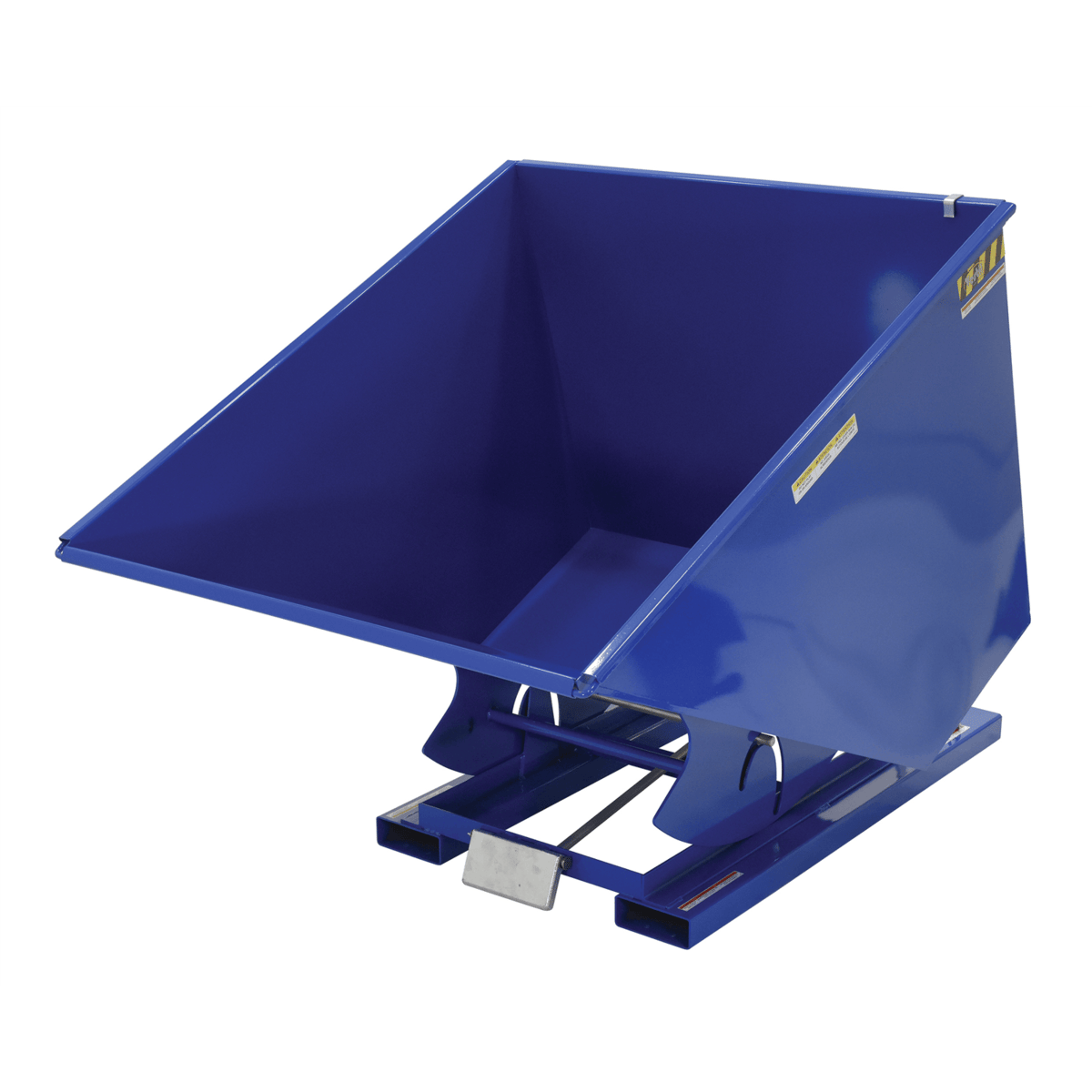 Vestil Steel Heavy Duty Self Dumping Hopper 2 Cubic Yard 6000 Lb. Capacity Blue D-200-HD