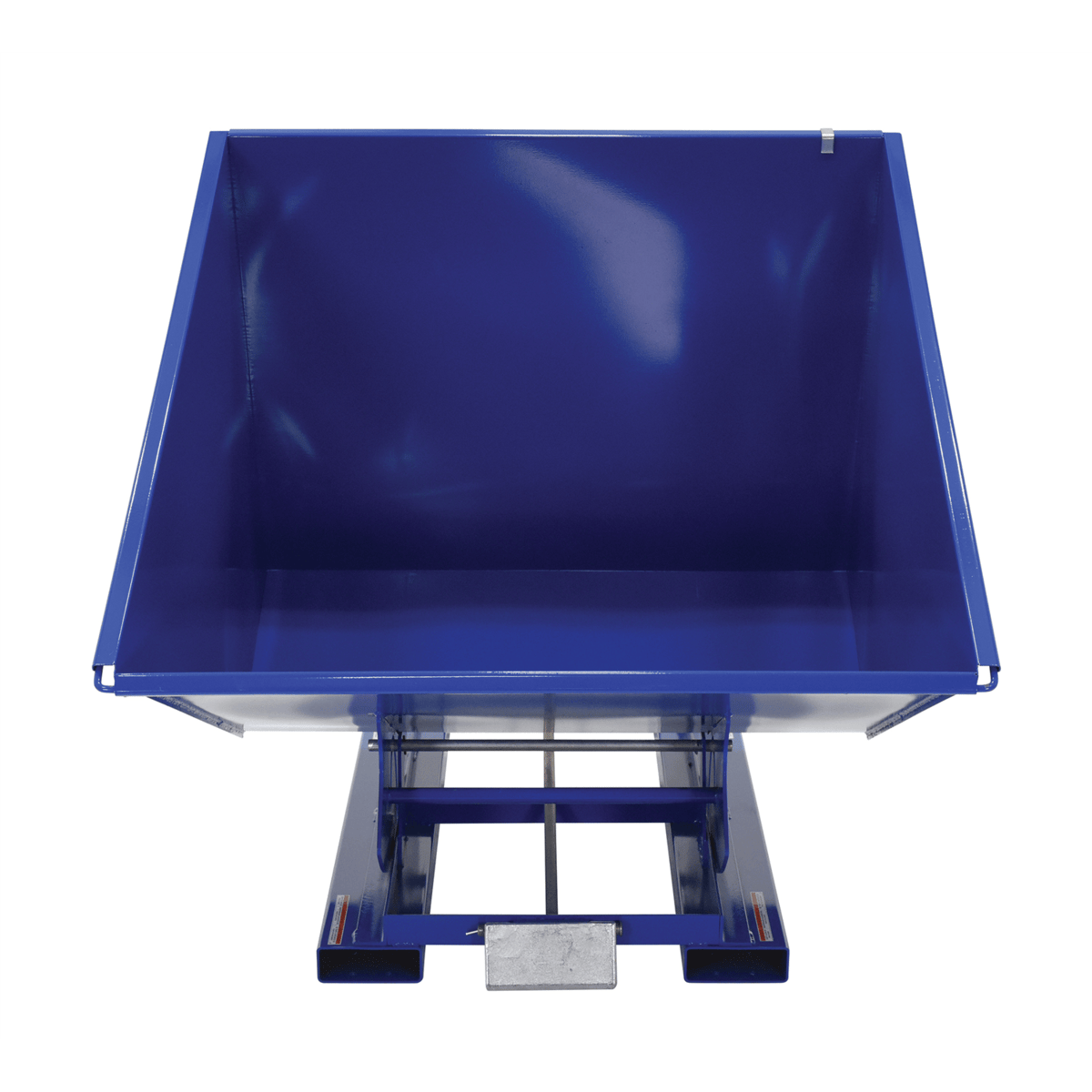 Vestil Steel Heavy Duty Self Dumping Hopper 2 Cubic Yard 6000 Lb. Capacity Blue D-200-HD