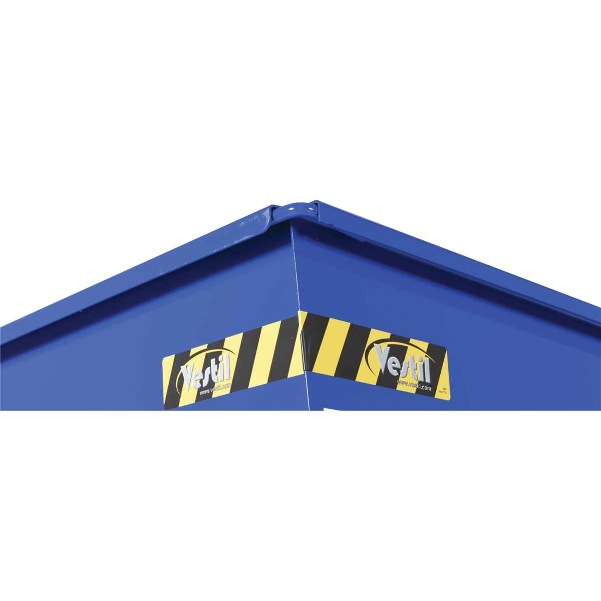 Vestil Steel Light Duty Self Dumping Hopper 2 Cubic Yard 2000 Lb. Capacity Blue D-200-LD