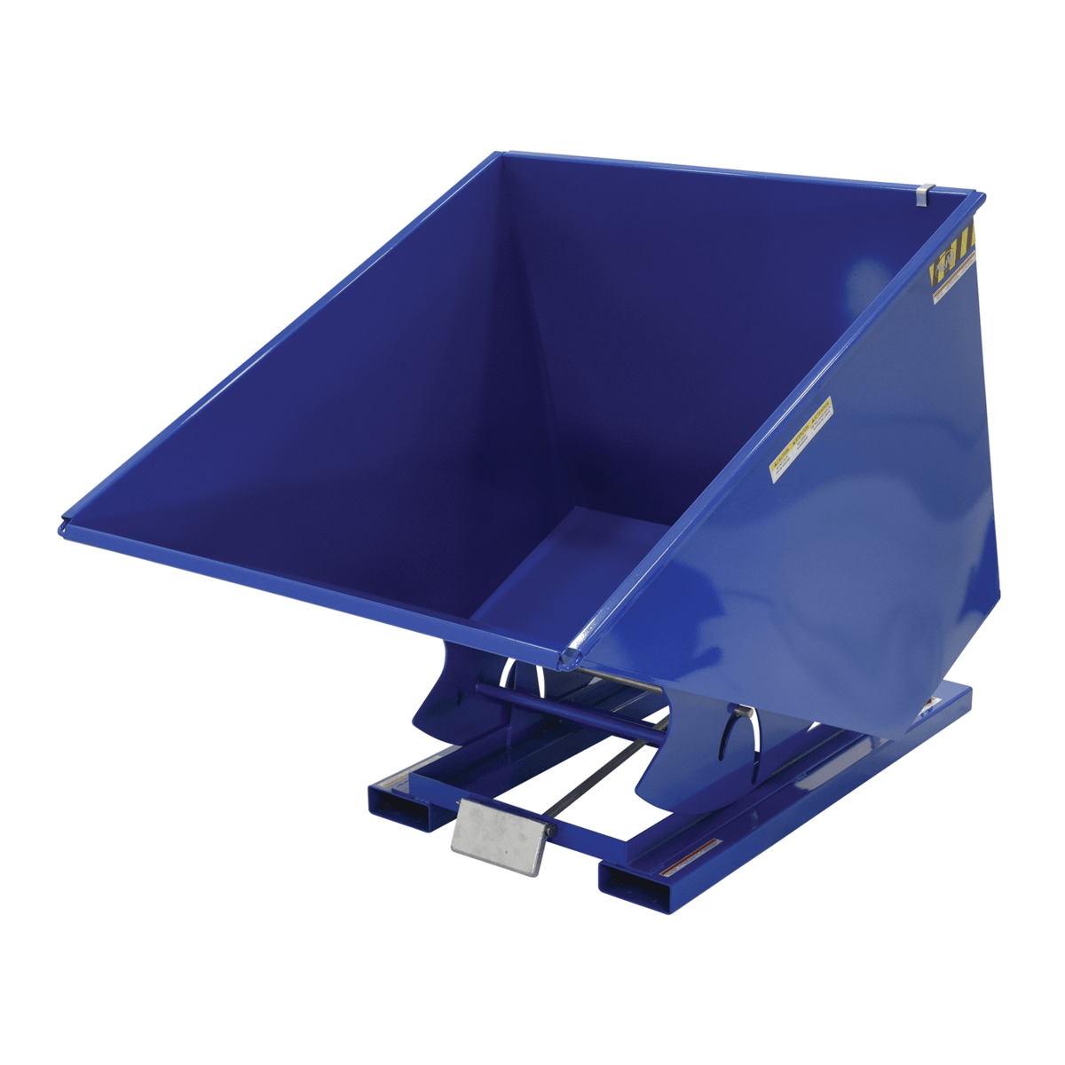 Vestil Steel Light Duty Self Dumping Hopper 2 Cubic Yard 2000 Lb. Capacity Blue D-200-LD