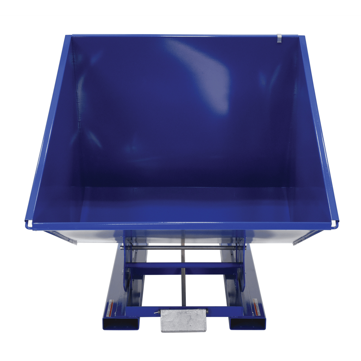 Vestil Steel Light Duty Self Dumping Hopper 2 Cubic Yard 2000 Lb. Capacity Blue D-200-LD