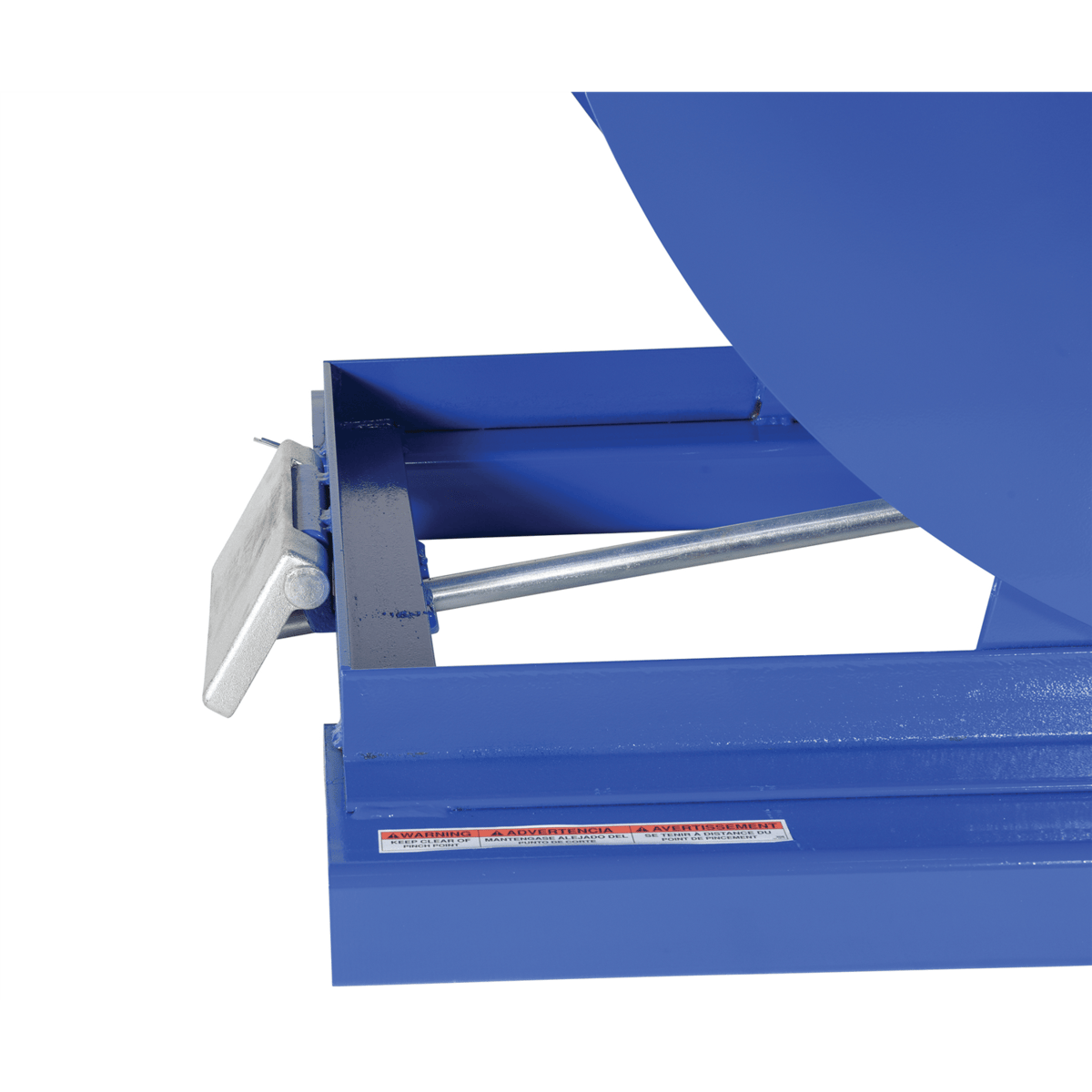 Vestil Steel Light Duty Self Dumping Hopper 2 Cubic Yard 2000 Lb. Capacity Blue D-200-LD