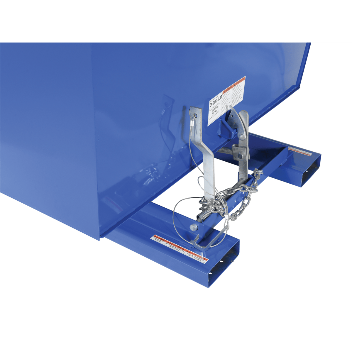 Vestil Steel Light Duty Self Dumping Hopper 2 Cubic Yard 2000 Lb. Capacity Blue D-200-LD