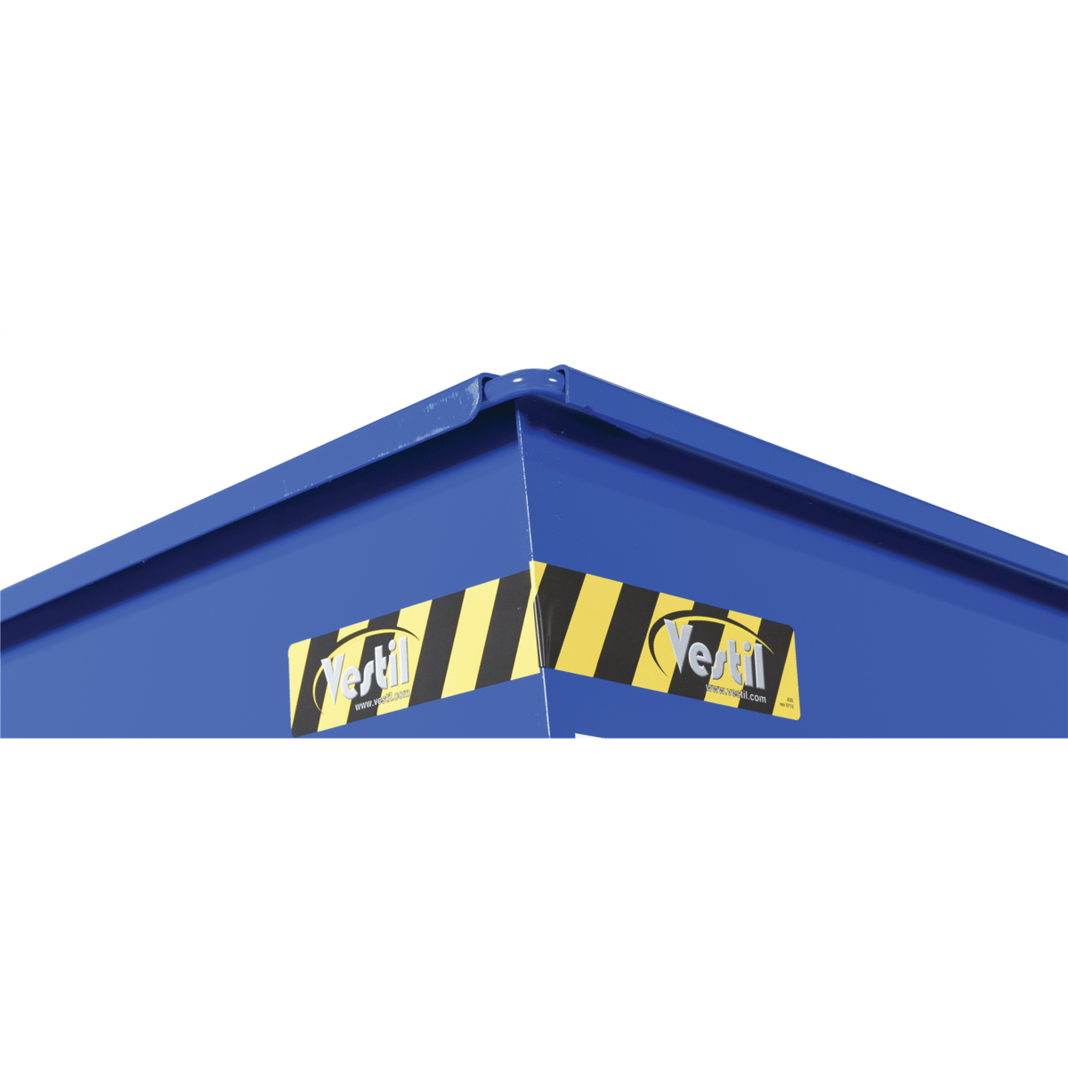 Vestil Steel Medium Duty Self Dumping Hopper 2 Cubic Yard 4000 Lb. Capacity Blue D-200-MD