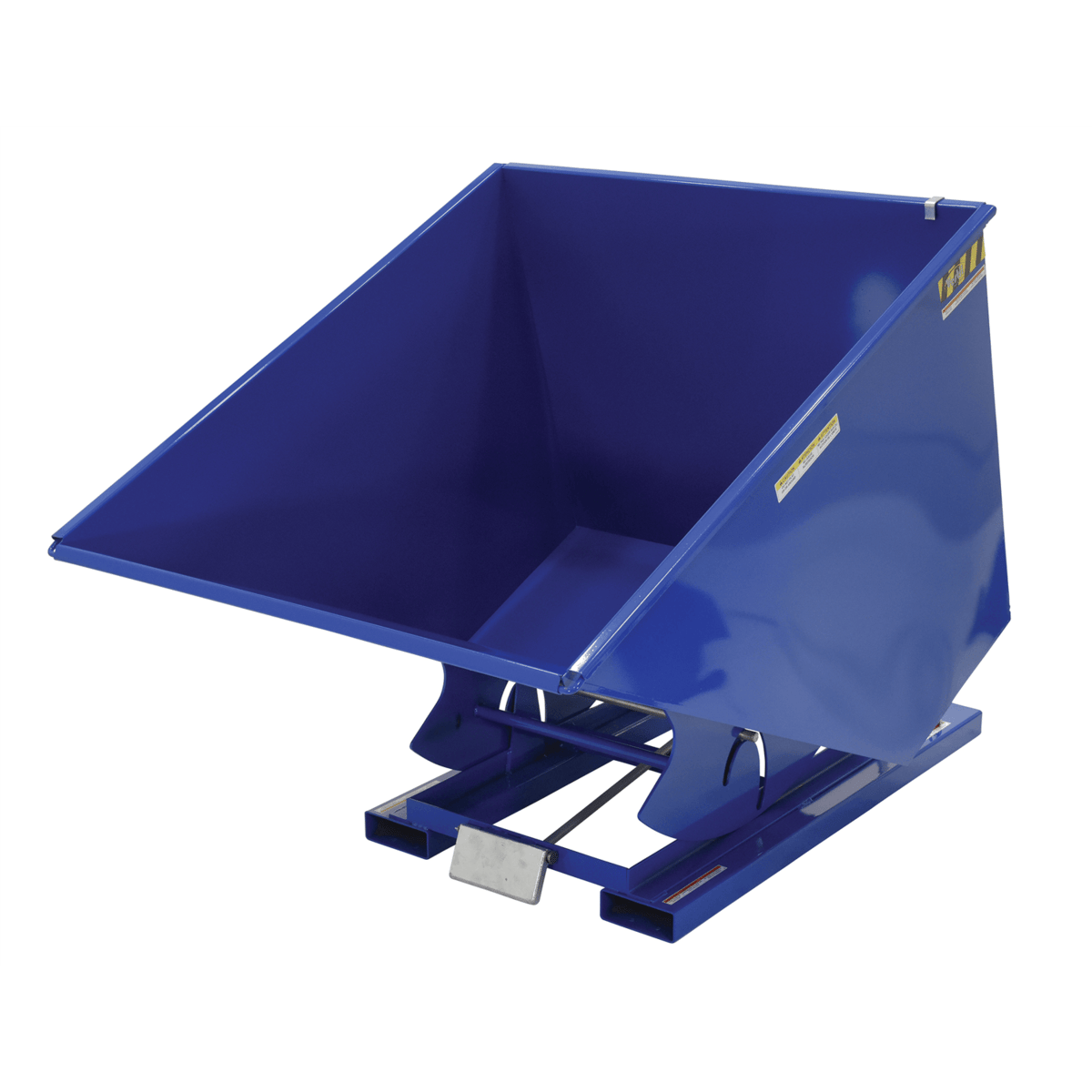 Vestil Steel Medium Duty Self Dumping Hopper 2 Cubic Yard 4000 Lb. Capacity Blue D-200-MD
