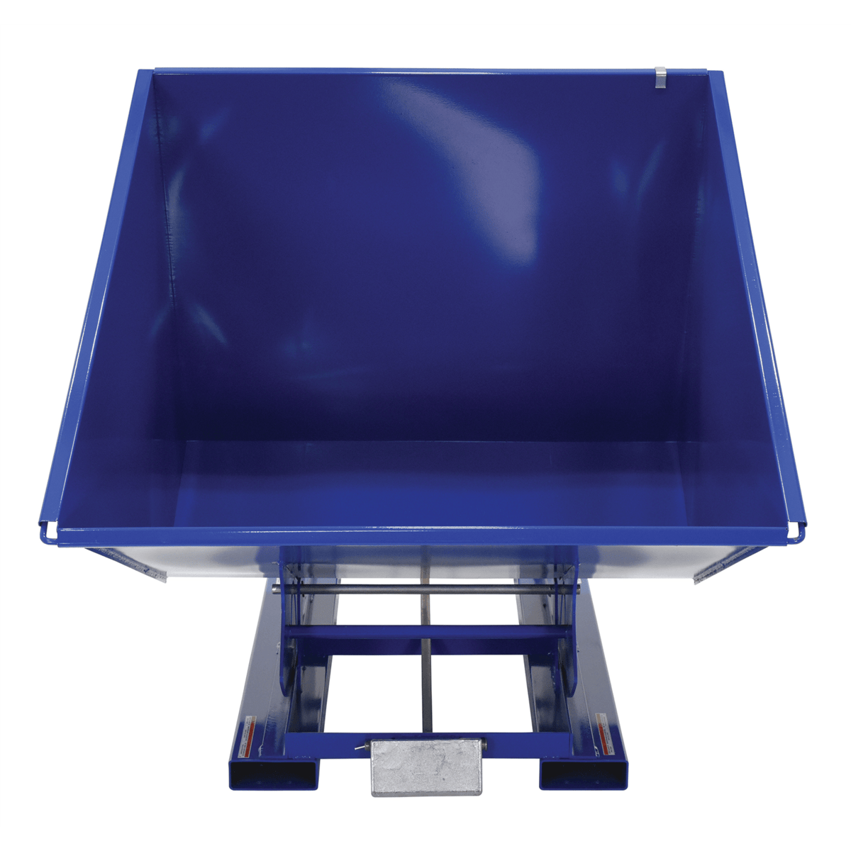 Vestil Steel Medium Duty Self Dumping Hopper 2 Cubic Yard 4000 Lb. Capacity Blue D-200-MD
