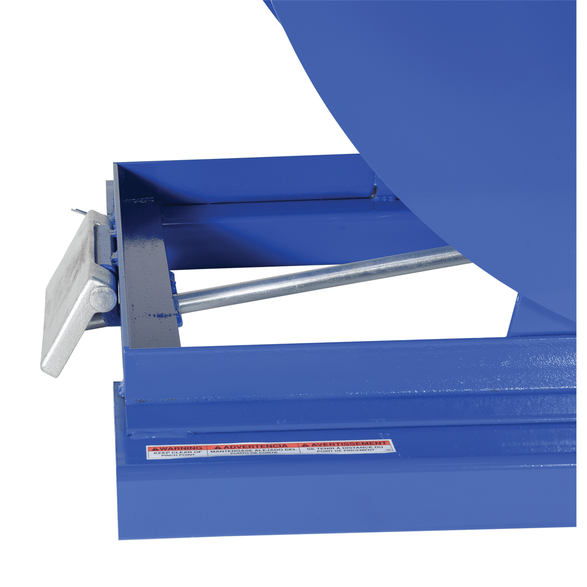 Vestil Steel Medium Duty Self Dumping Hopper 2 Cubic Yard 4000 Lb. Capacity Blue D-200-MD