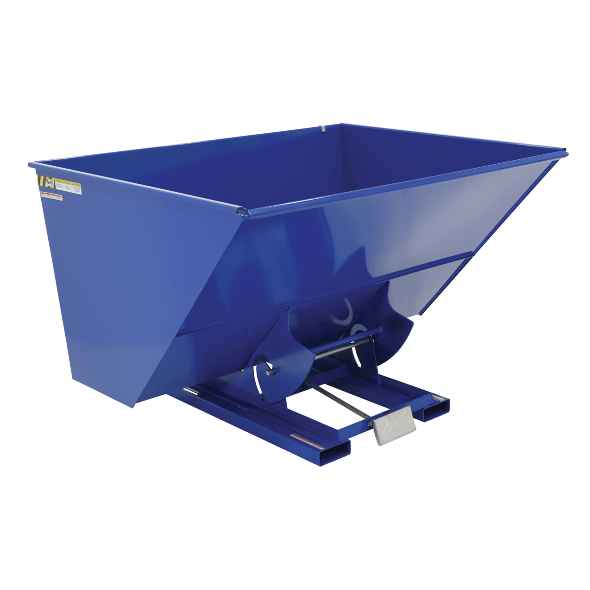 Vestil Steel Heavy Duty Self Dumping Hopper 3 Cubic Yard 6000 Lb. Capacity Blue D-300-HD
