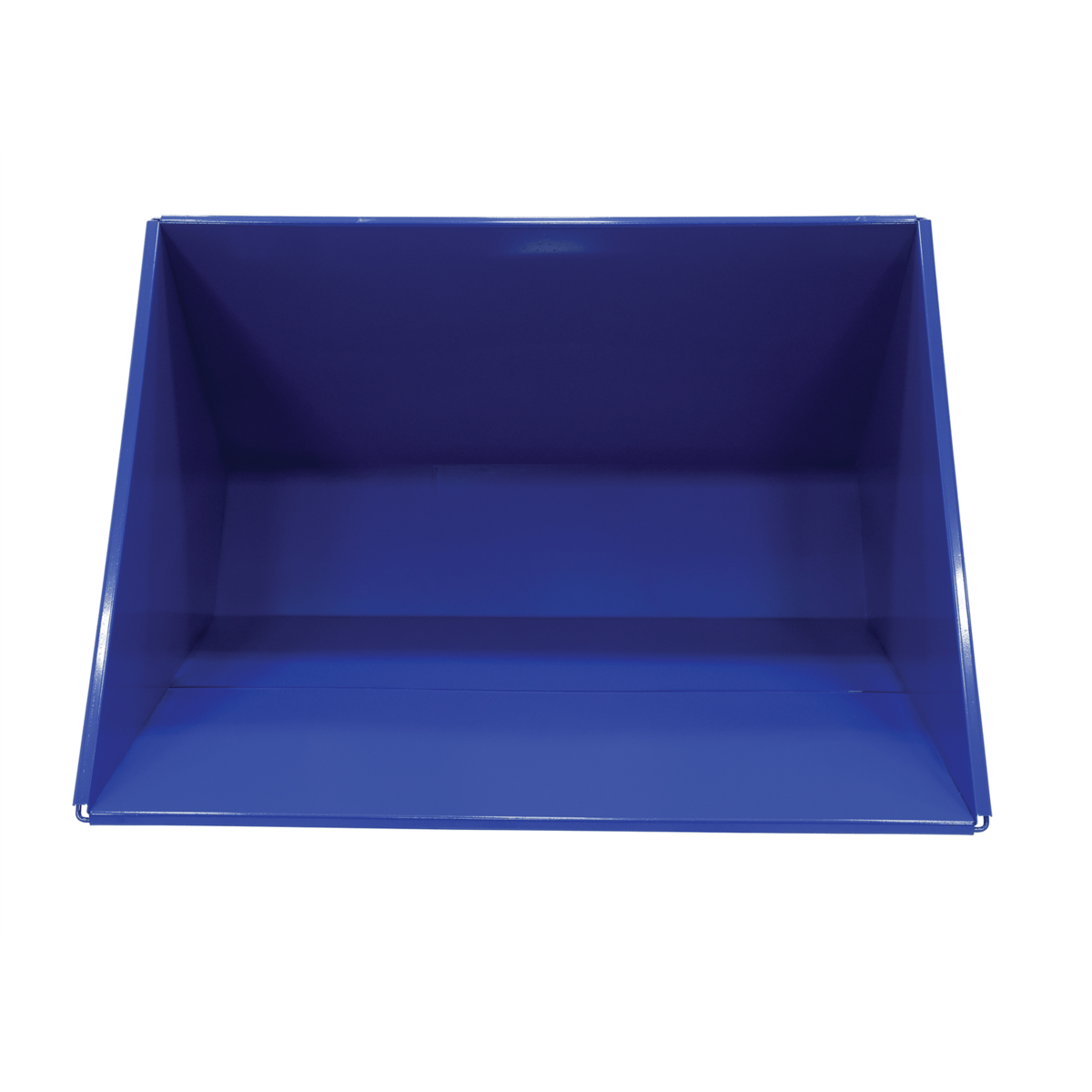 Vestil Steel Heavy Duty Self Dumping Hopper 3 Cubic Yard 6000 Lb. Capacity Blue D-300-HD