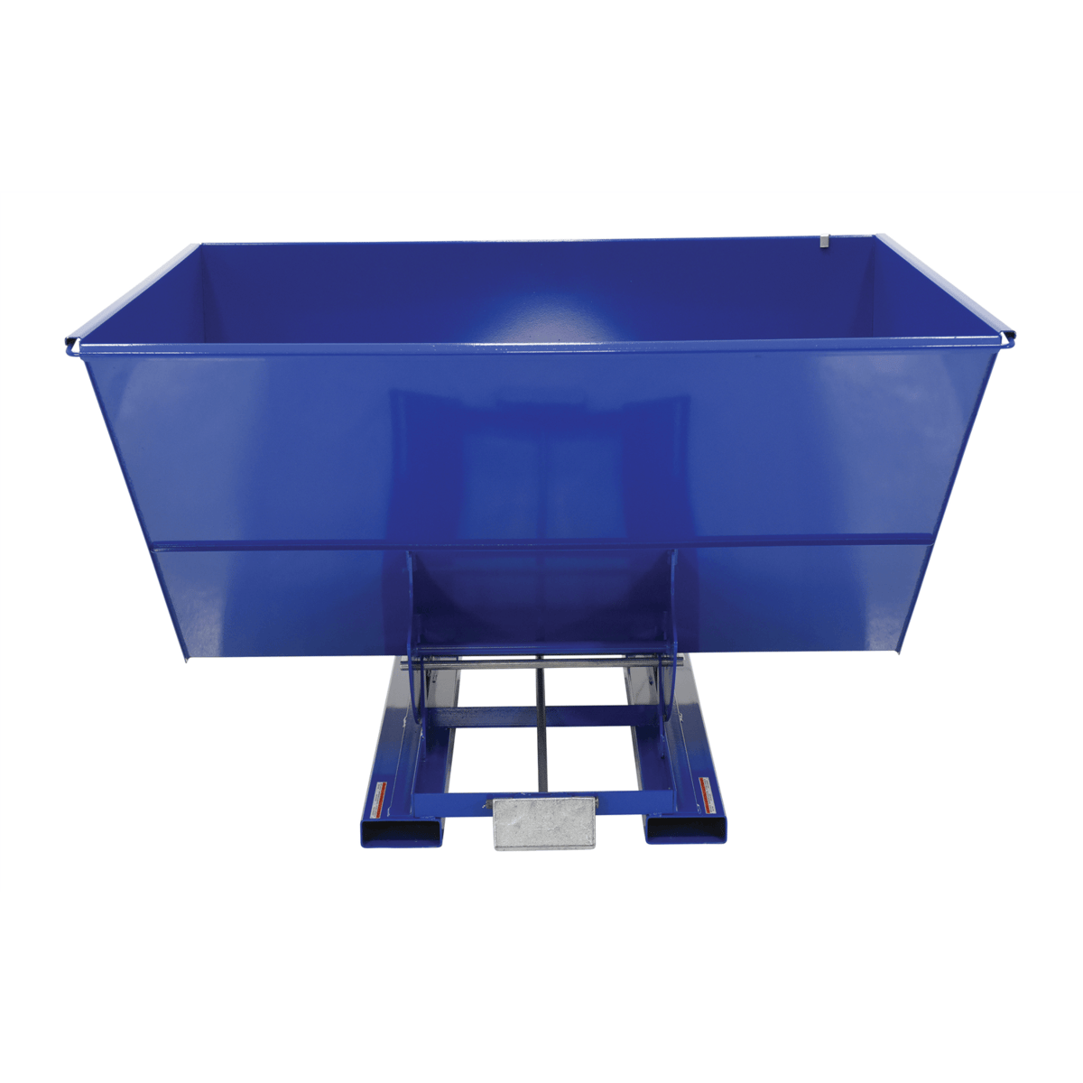 Vestil Steel Medium Duty Self Dumping Hopper 3 Cubic Yard 4000 Lb. Capacity Blue D-300-MD