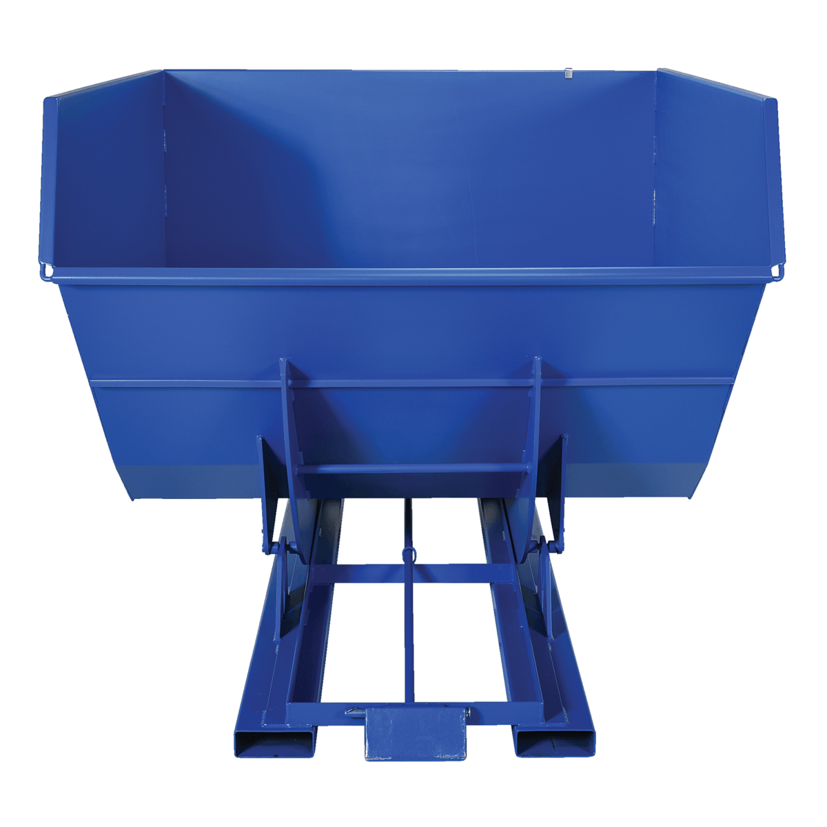 Vestil Steel Heavy Duty Self Dumping Hopper 4 Cubic Yard 6000 Lb. Capacity Blue D-400-HD