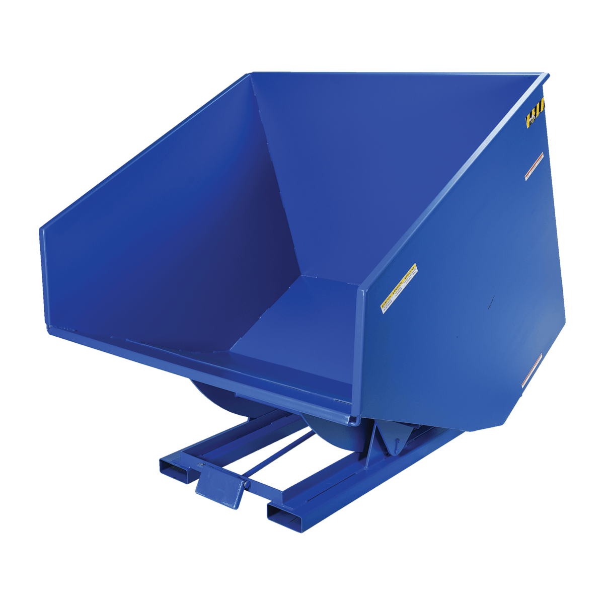 Vestil Steel Heavy Duty Self Dumping Hopper 4 Cubic Yard 6000 Lb. Capacity Blue D-400-HD