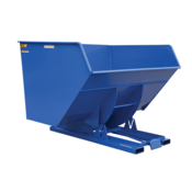 Vestil Steel Heavy Duty Self Dumping Hopper 5 Cubic Yard 6000 Lb. Capacity Blue D-500-HD