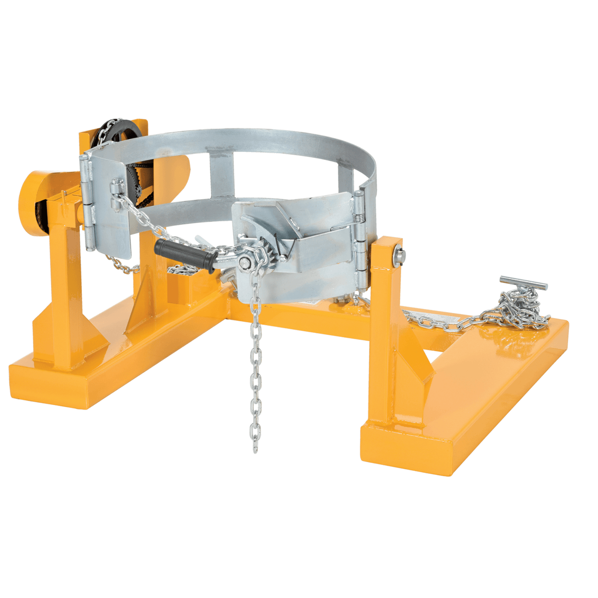 Vestil Steel Fork Truck Drum Carrier/Rotator For Steel Drums 55 Gallon 1500 Lb. Yellow DCR-205-15
