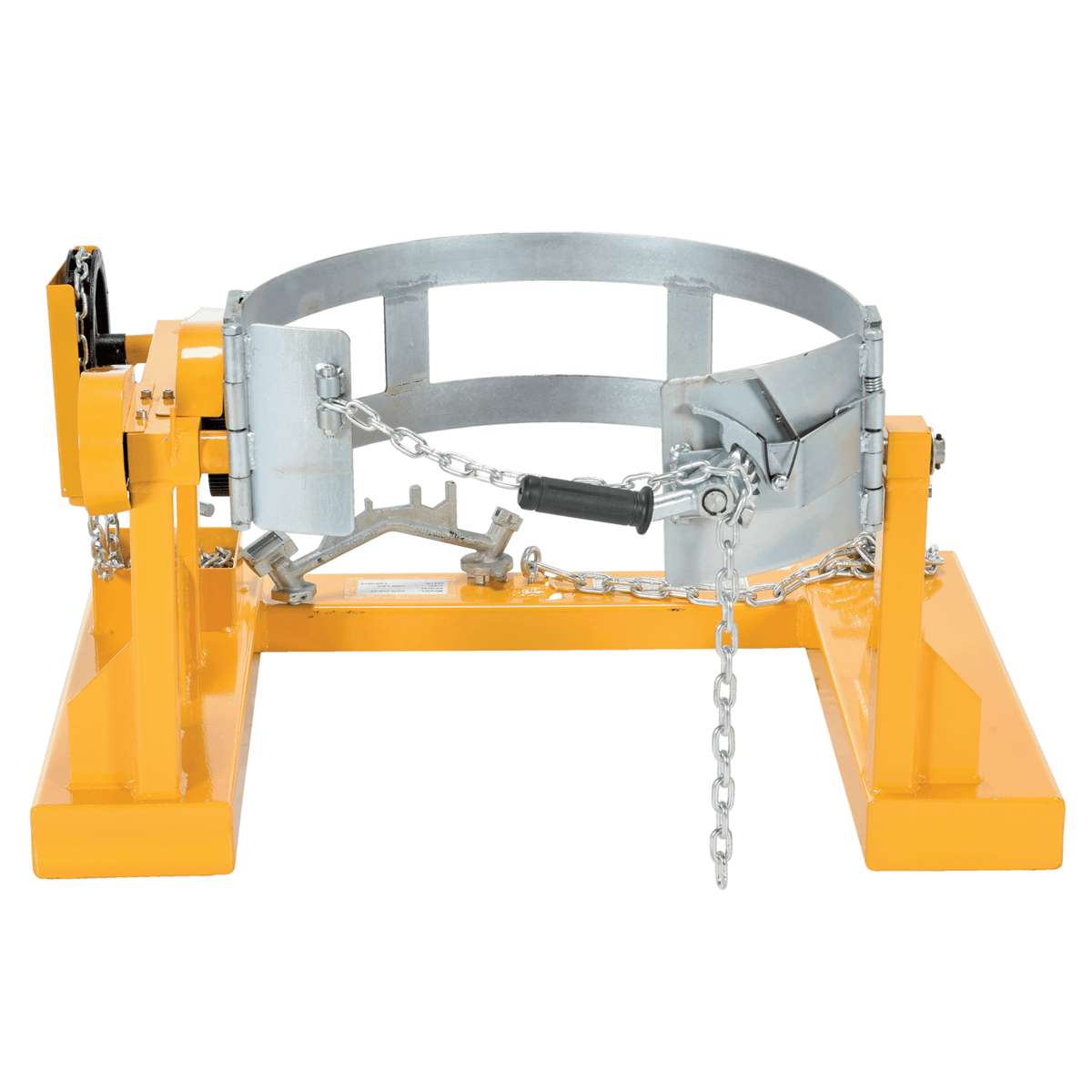 Vestil Steel Fork Truck Drum Carrier/Rotator For Steel Drums 55 Gallon 1500 Lb. Yellow DCR-205-15