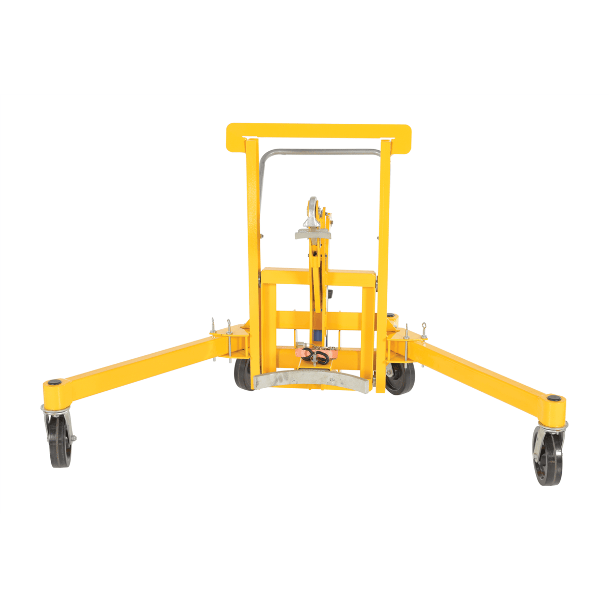 Vestil Steel Economical Foot Pump Drum Transporter 55 Gallon 1500 Lb. Capacity Yellow DCR-880-H