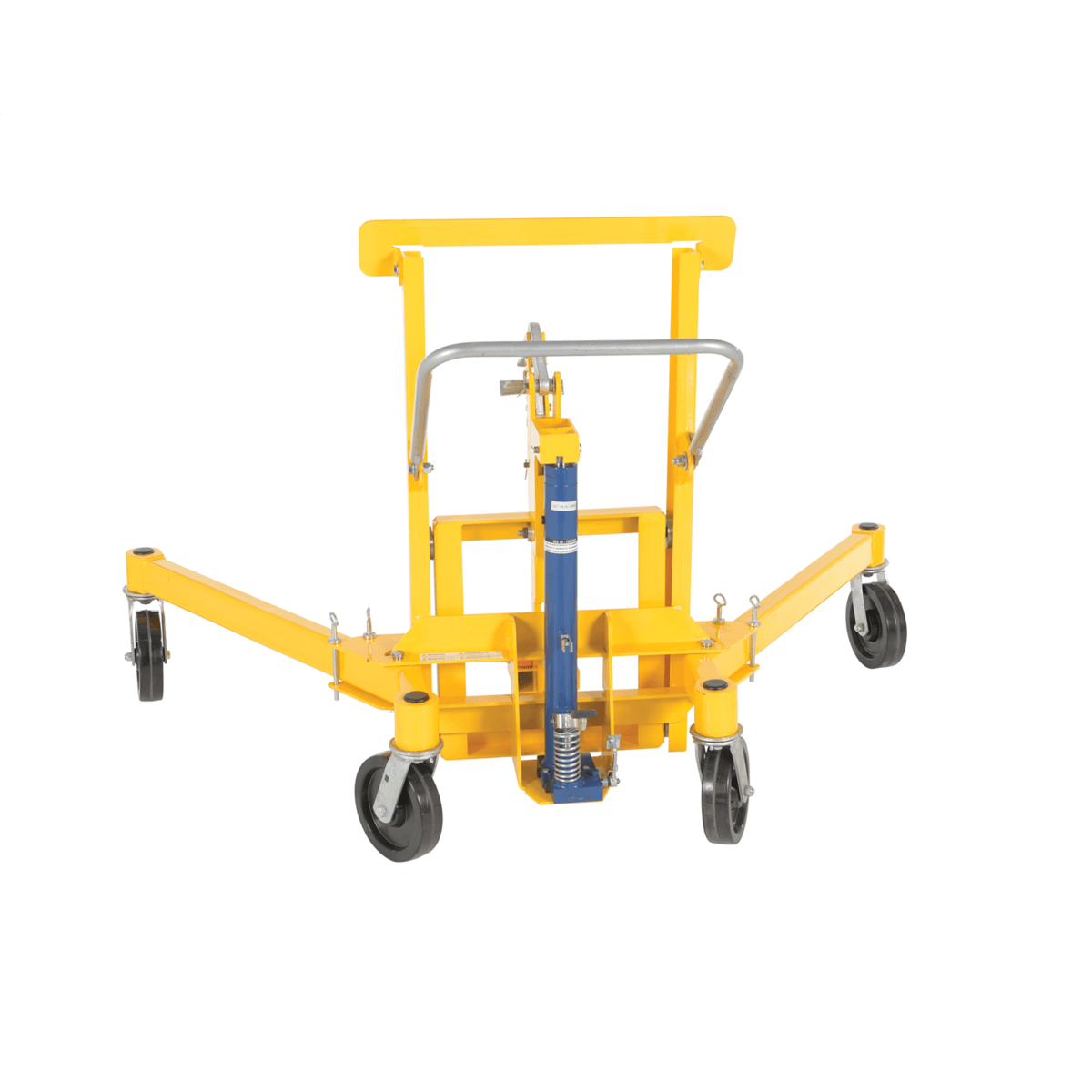 Vestil Steel Economical Foot Pump Drum Transporter 55 Gallon 1500 Lb. Capacity Yellow DCR-880-H