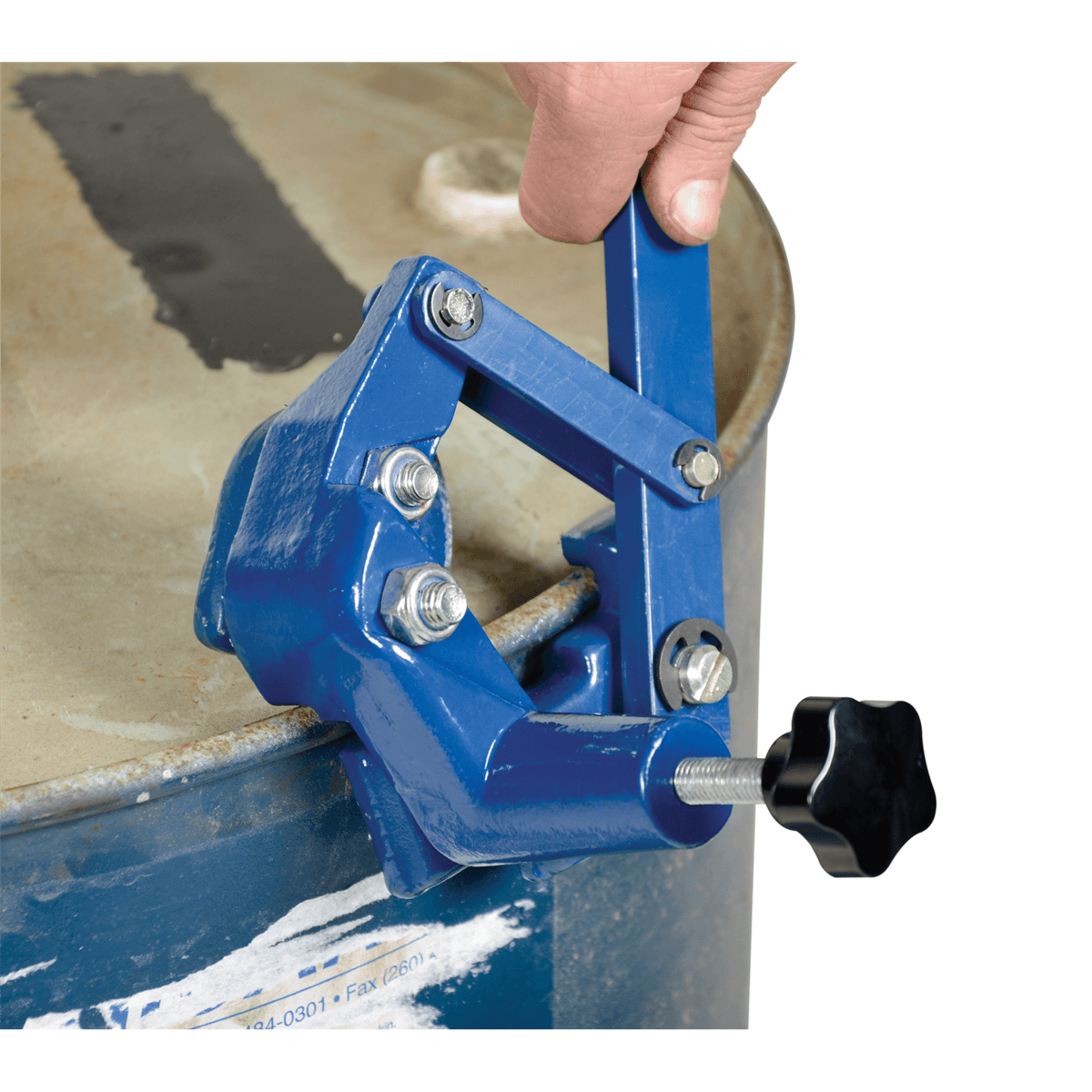 Vestil Steel Standard Drum De Header 4-1/2 In. x 18 In. x 5-1/2 In. Blue DD-9