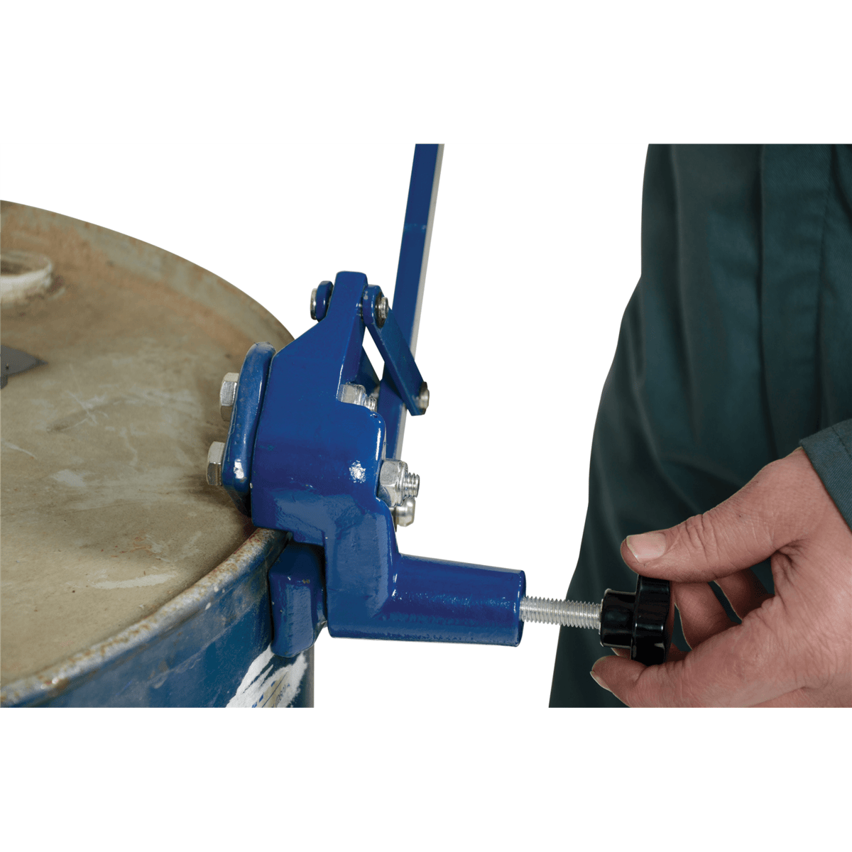 Vestil Steel Standard Drum De Header 4-1/2 In. x 18 In. x 5-1/2 In. Blue DD-9