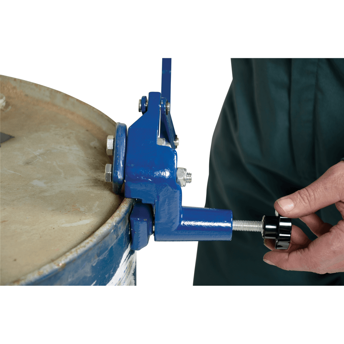 Vestil Steel Standard Drum De Header 4-1/2 In. x 18 In. x 5-1/2 In. Blue DD-9