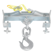 Vestil Steel Double Swivel Hoist Optioning Hook 3In x 23In x 21-5/8In 10000 Lb. Silver D-FORK-10-SL
