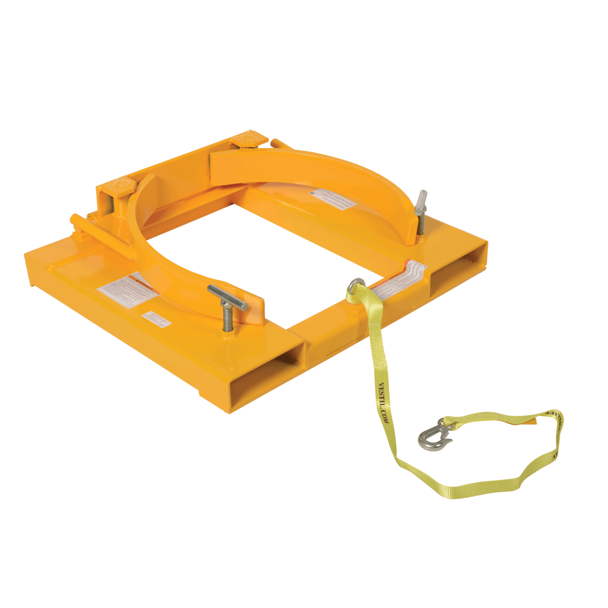 Vestil Steel Deluxe Single Drum Gripper 55 Gal 43-3/16 In x 28 In x 7-1/8 In 1500Lb Yellow DGS-55-D