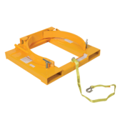Vestil Steel Deluxe Single Drum Gripper 55 Gal 43-3/16 In x 28 In x 7-1/8 In 1500Lb Yellow DGS-55-D