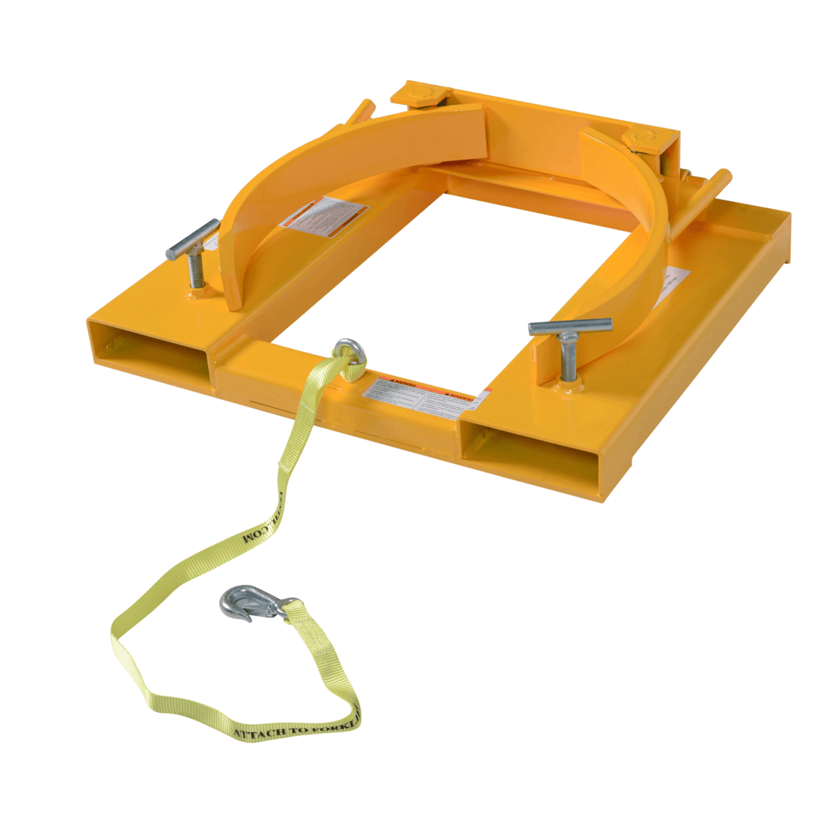 Vestil Steel Deluxe Single Drum Gripper 55 Gal 43-3/16 In x 28 In x 7-1/8 In 1500Lb Yellow DGS-55-D