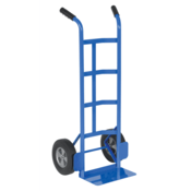 Vestil Steel Dual Handle Hand Truck w/ HardRubberWheels 17-1/2Inx21Inx44-1/2In 500LbSilverDHHT500SHR