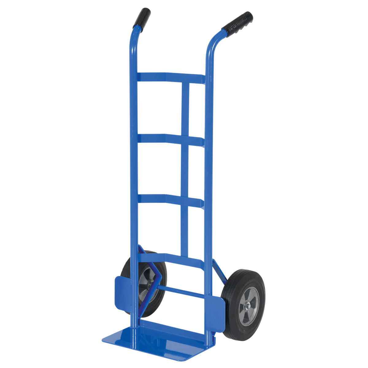 Vestil Steel Dual Handle Hand Truck w/ HardRubberWheels 17-1/2Inx21Inx44-1/2In 500LbSilverDHHT500SHR