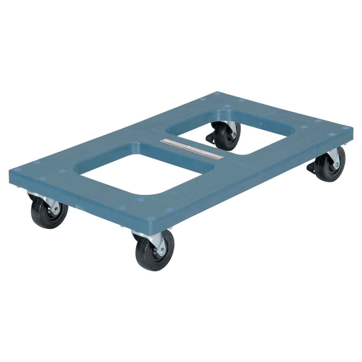Vestil Polyethylene Flush Top Dolly 18 In. x 30 In. 1000 Lb. Capacity Blue DOL-1830-F