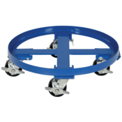 Vestil Steel Heavy Duty Mobile Drum Dolly 24-1/2 In. x 24-1/2 In. x 8 In. 2000 Lb. Blue DRUM-HD