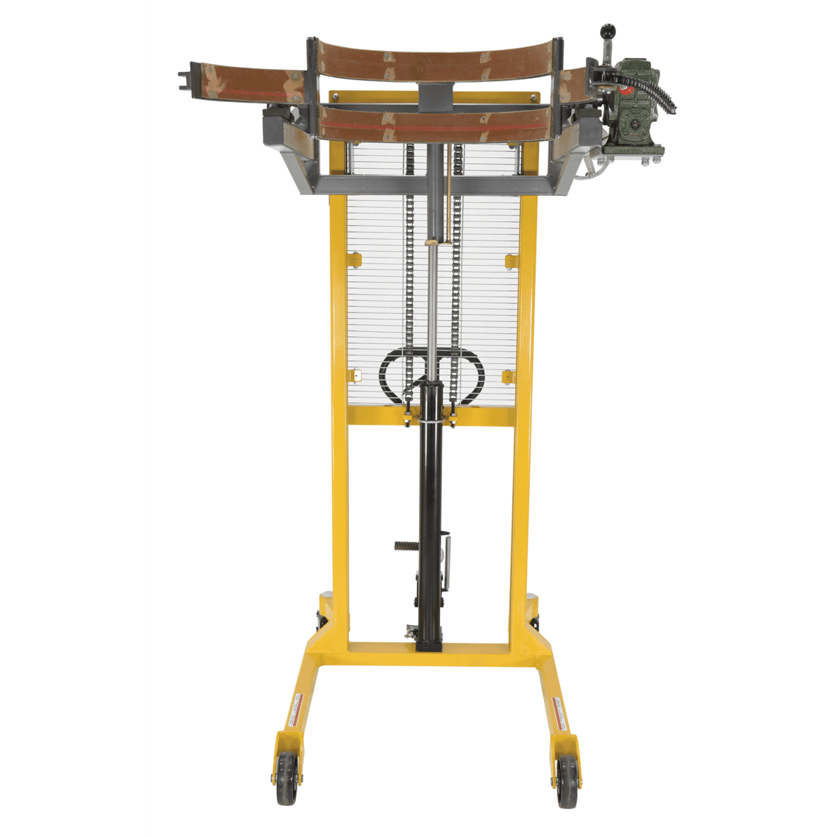 Vestil Steel Economy Portable Drum Lifter/Rotator/Transporter 44Inx40Inx82In 550LbYellow DRUM-LRT-EC