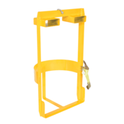 Vestil Steel Overhead Drum Lifter 19-3/4 In. x 28-5/8 In. x 49-1/2 In. 1000 Lb. Yellow DRUM-LUG
